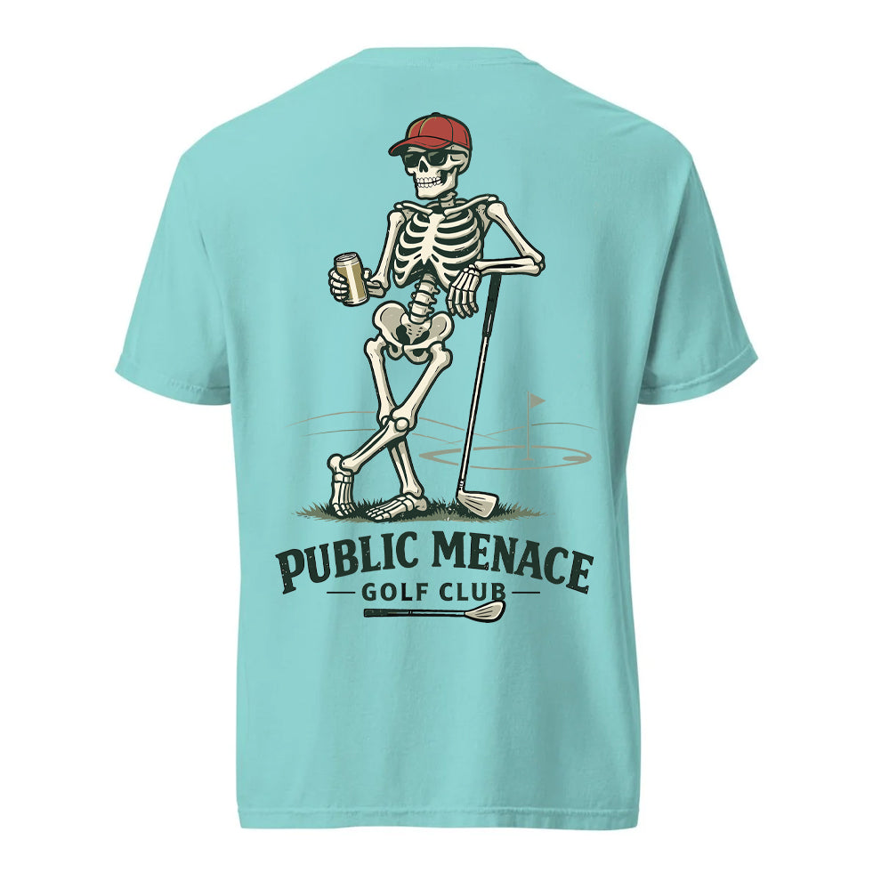 Public Menace Golf Club Skeleton Shirt