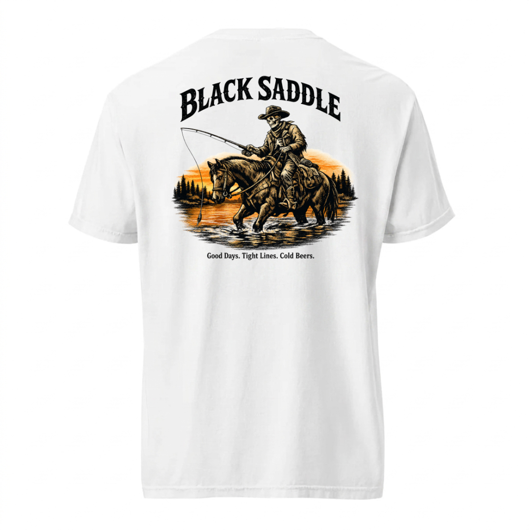 Black Saddle Fishing Rider Shirt