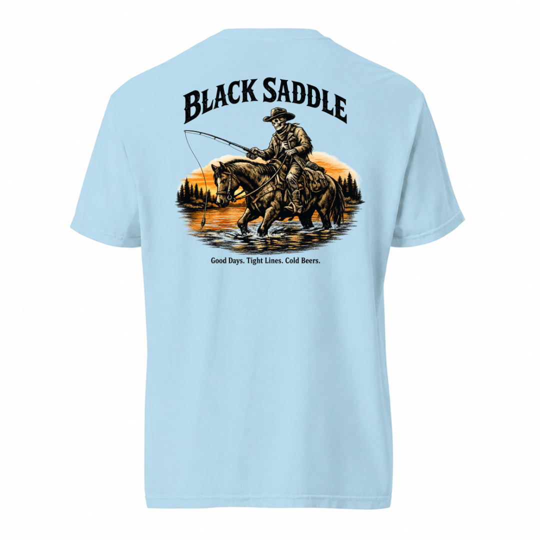 Black Saddle Fishing Rider Shirt
