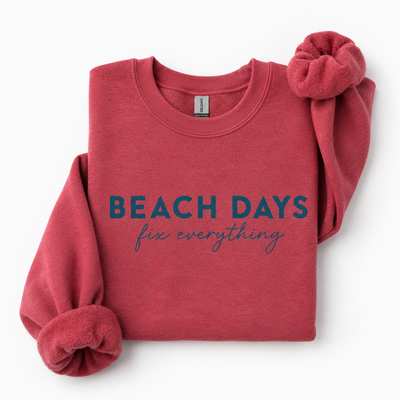 Beach Days Fix Everything Crew Sweater