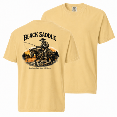 Black Saddle Fishing Rider Shirt